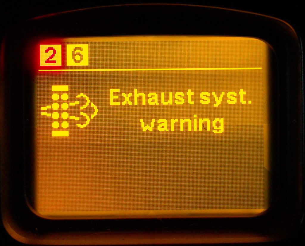 DAF XF 95 information error messages on the display