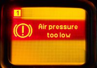 Low pressure in the pneumatic system
