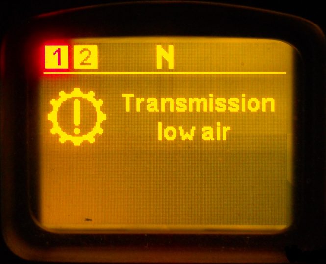 DAF XF 95 information error messages on the display